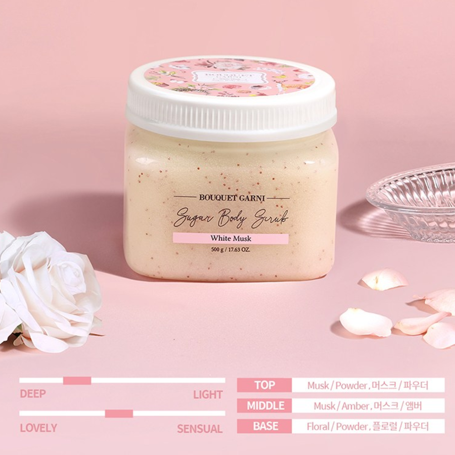 Сахарный скраб для тела Bouquet Garni с ароматом белого мускуса, 500 г, 1 шт