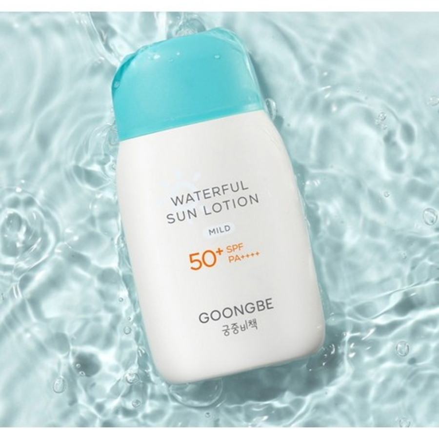 Детский солнцезащитный лосьон Gungjungbicheak Water full с мягким SPF50+ PA++++, 80 г, 1 шт