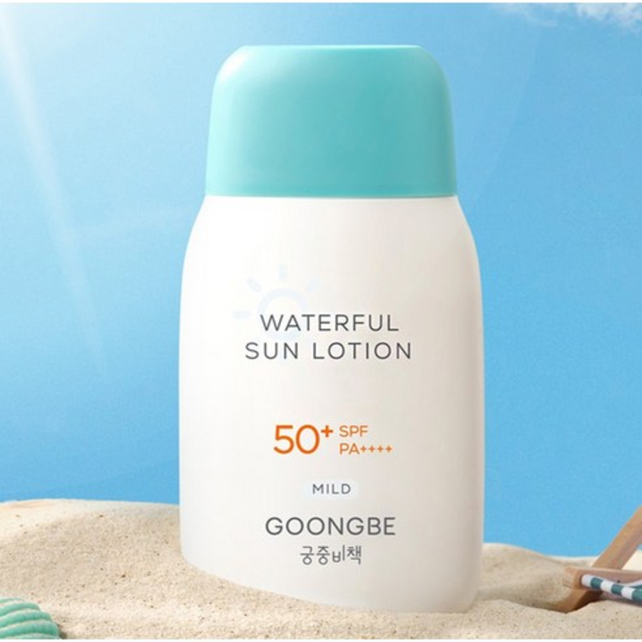 Детский солнцезащитный лосьон Gungjungbicheak Water full с мягким SPF50+ PA++++, 80 г, 1 шт