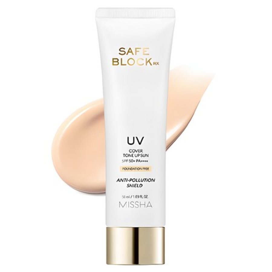 СОЛНЦЕЗАЩИТНЫЙ КРЕМ MISSHA SAFE BLOCK RX COVER TONE UP SPF50+ PA++++, 50 мл