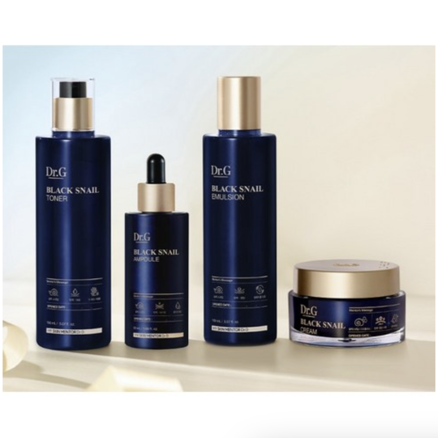 Dr.G Black Snail Prestige 4-Set (Тонер + Эмульсия + Ампула + Крем + Подарочный пакет)