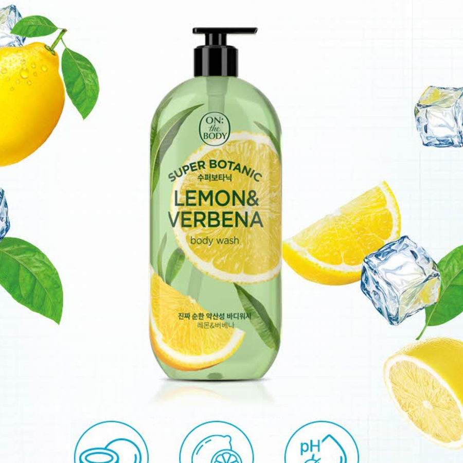 On the Body Super Botanic Гель для тела «Лимон и вербена», 900г, 1шт (скидка-56%)