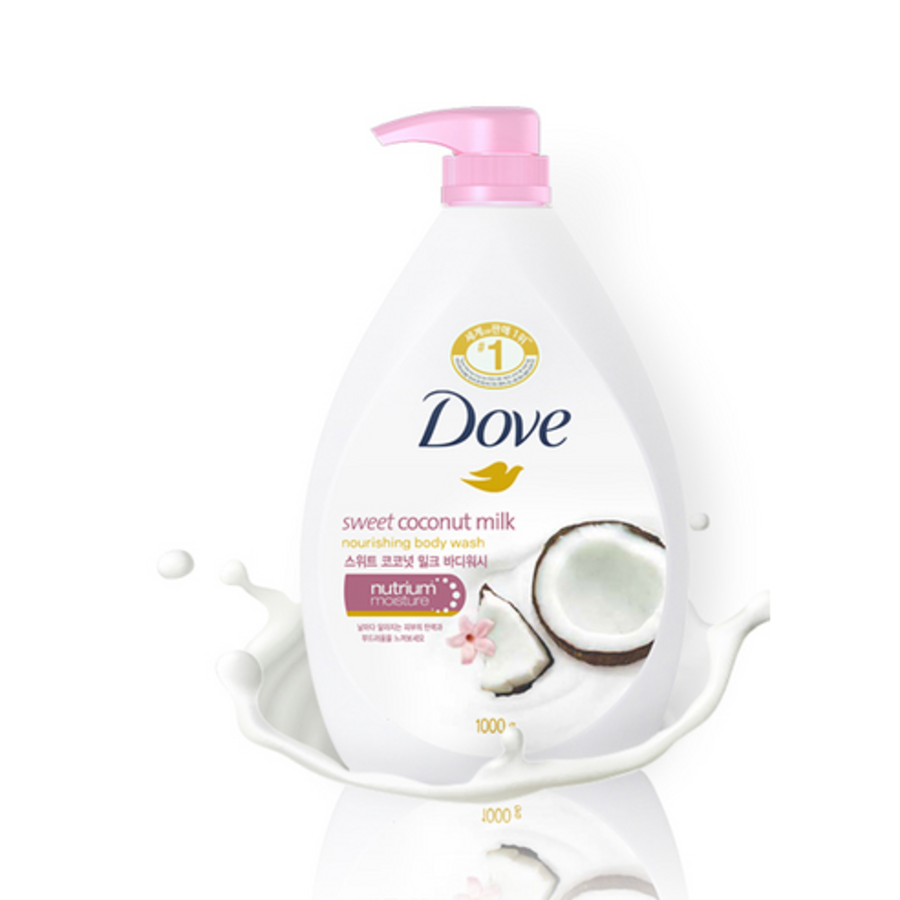 Гель для душа с кокосовым молоком Dove Sweet, 1 л, 1 шт (скидка -53%)