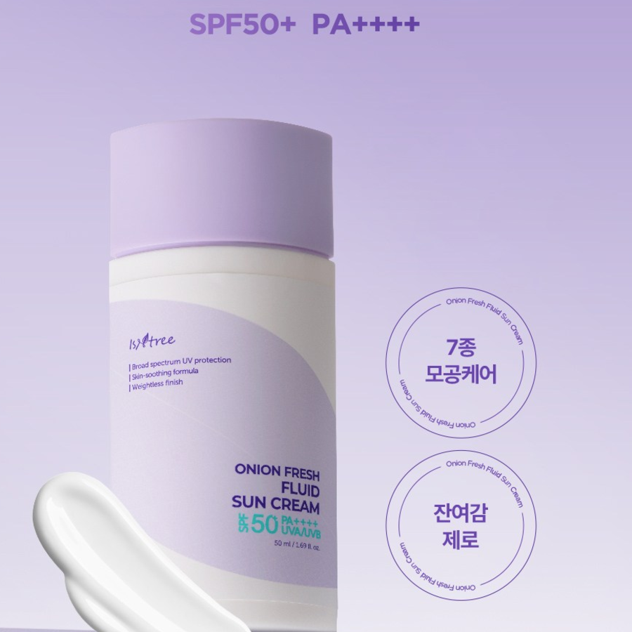 Isntree Onion Fresh солнцезащитный крем-флюид SPF50+ PA++++, 50 мл, 1 шт. (скидка-33%)