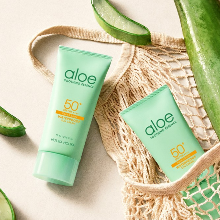 Holika Holika Aloe Водостойкий солнцезащитный крем SPF 50+ PA++++, 70 мл, 1 шт(скидка-44%)