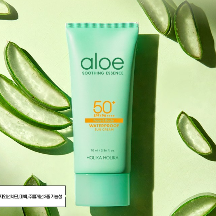 Holika Holika Aloe Водостойкий солнцезащитный крем SPF 50+ PA++++, 70 мл, 1 шт(скидка-44%)
