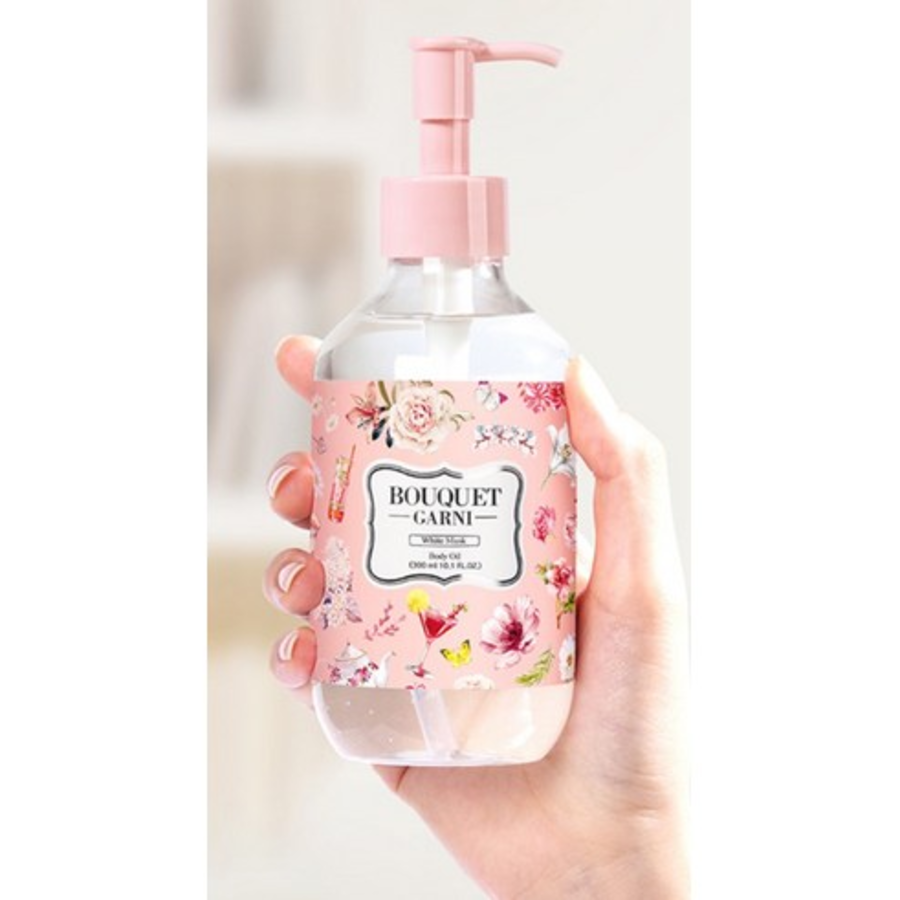Увлажняющее масло для тела Bouquet Garni с ароматом белого мускуса, 300 мл (скидка -33%)