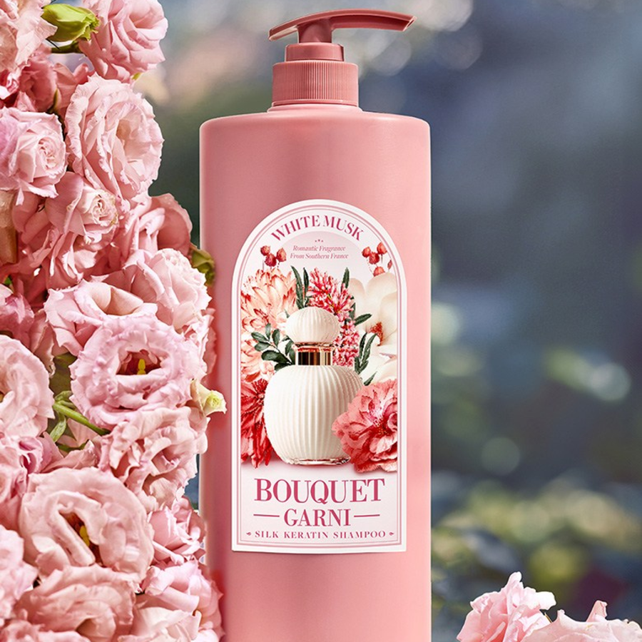 Bouquet Garni Silk Keratin Шампунь Белый Мускус, 1,5л, 1шт (скидкка-33%)