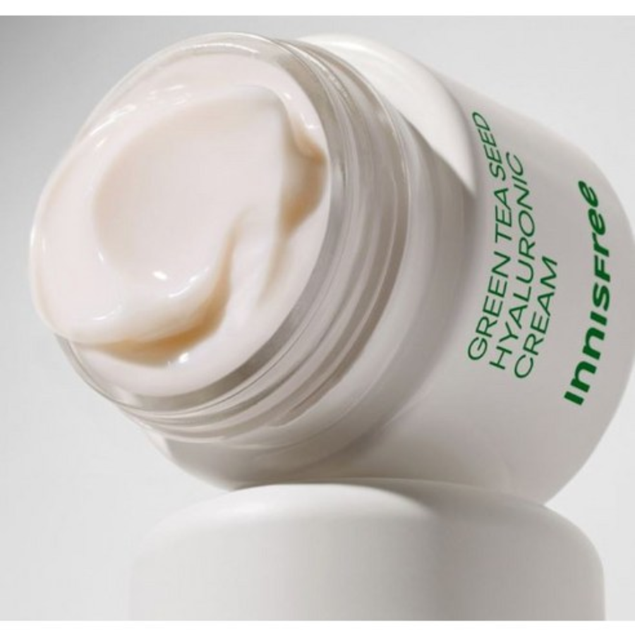 Увлажняющий крем с гиалуроновой кислотой из семян зеленого чая Innisfree New, 50 мл (скидка -40%)