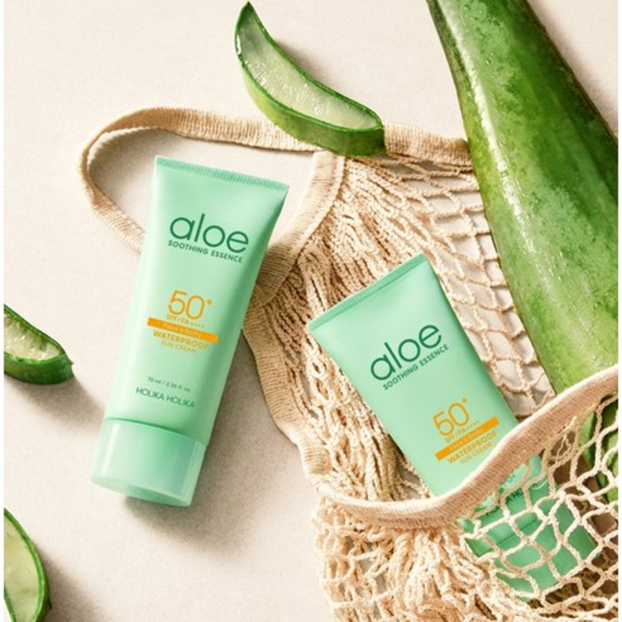 Holika Holika Водостойкий солнцезащитный крем с алоэ SPF 50+ PA++++, 70 мл (скидка-44%)