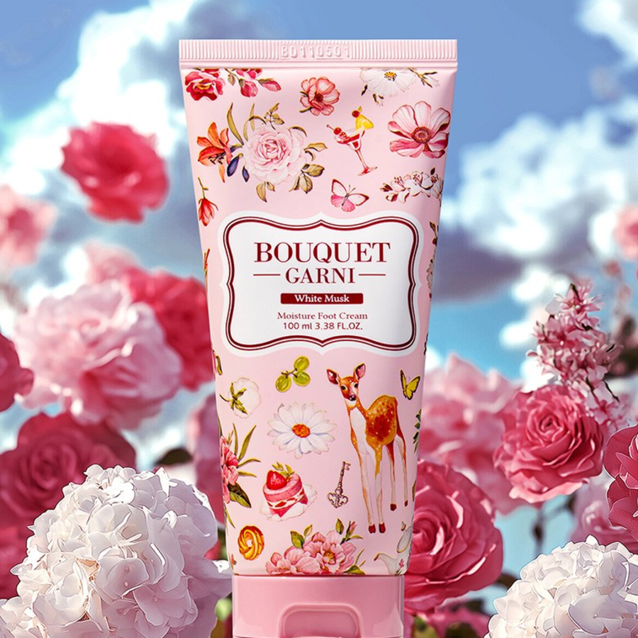 Bouquet Garni Увлажняющий отшелушивающий крем для ног с белым мускусом