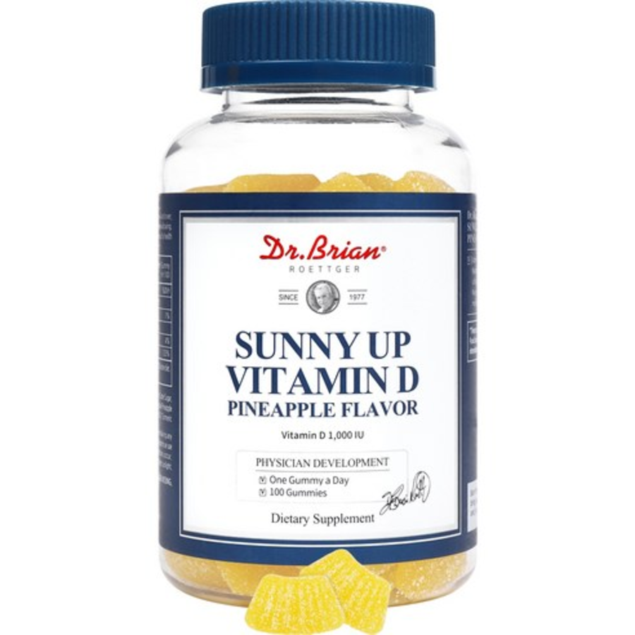 Dr. Brian Sunny Up Витамин D со вкусом ананаса, 100 таблеток, 1 шт. ( скидка-44%)