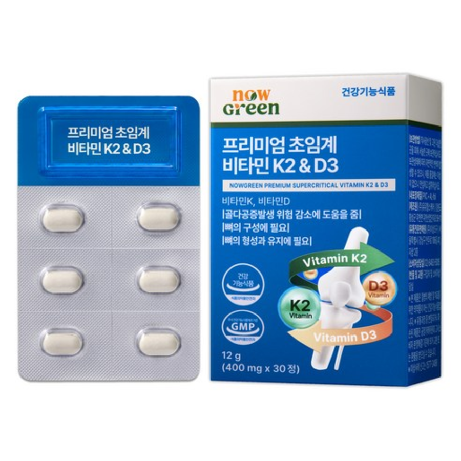 Nowgreen Premium Сверхкритические витамины K2 и D3 12 г, 30 таблеток, 1 шт. (скидка-45%)