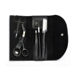 Jjuniz Eyebrow Razor & Scissors Set – профессиональный набор для ухода за бровями, чёрный
