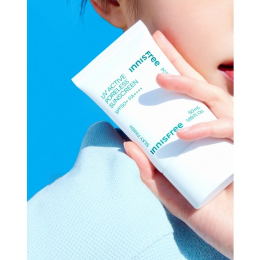 Innisfree Новый УФ-активный солнцезащитный крем без пор SPF50+ PA++++, 50 мл (скидка-48%)