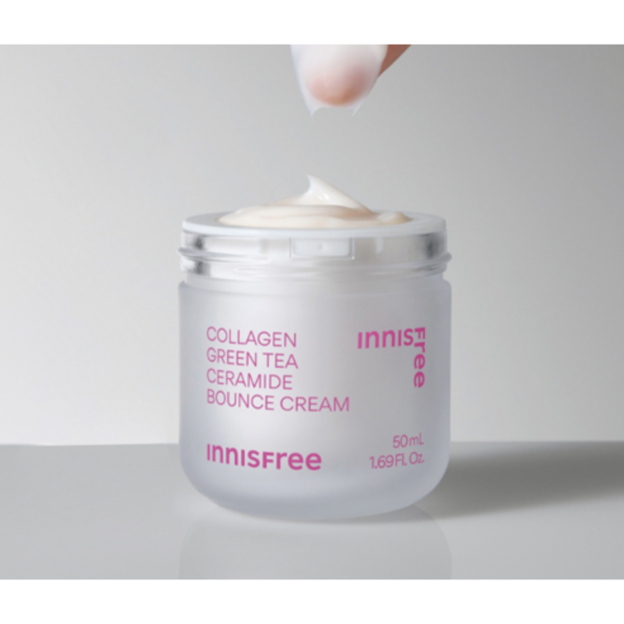 Увлажняющий крем с коллагеном и зеленым чаем Innisfree Ceramide Elasticity Barrier Cream Refill, 50 мл (скидка-10%)