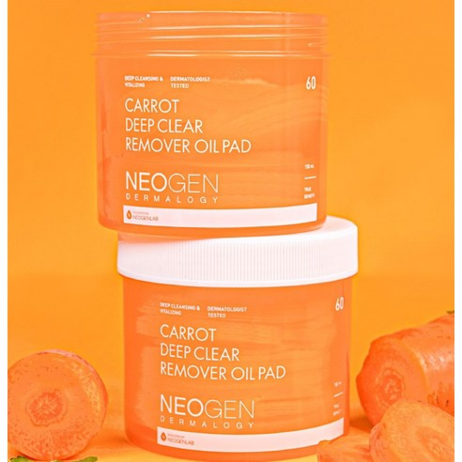 Масляные подушечки для глубокого очищения кожи Neogen Carrot Deep Clear Remover Oil Pads, 60 шт