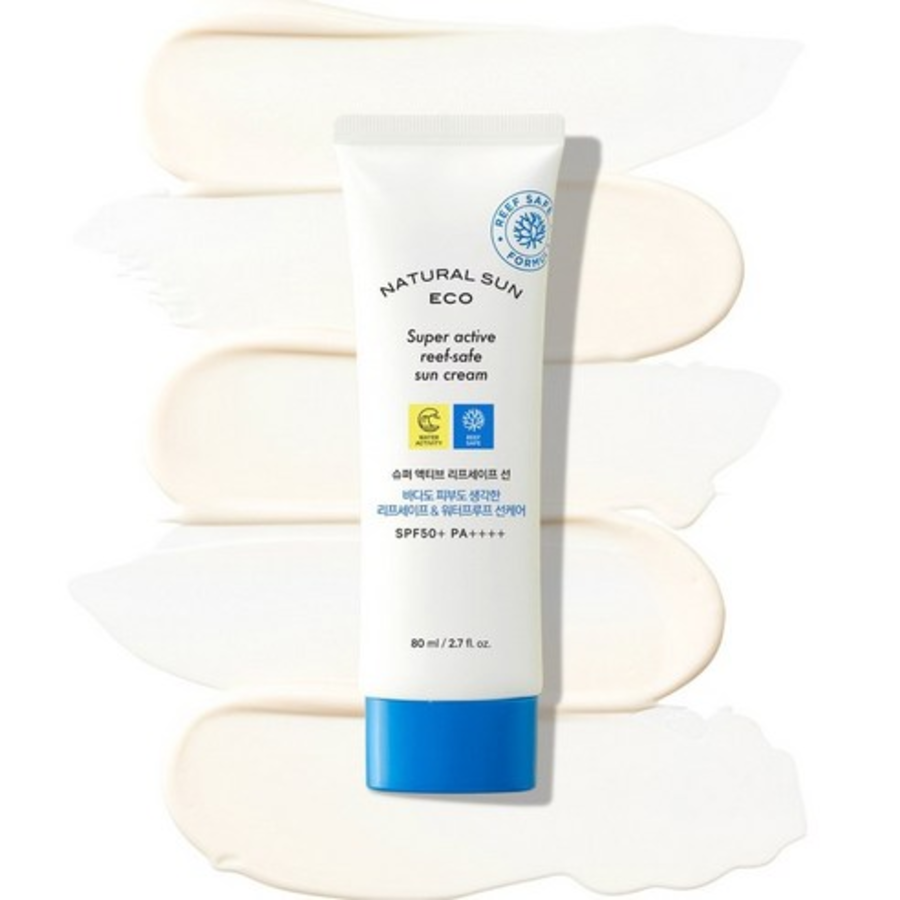 Солнцезащитный крем The Face Shop Natural Sun Eco Super Active Leaf Safe SPA50+ PA++++, 80 мл