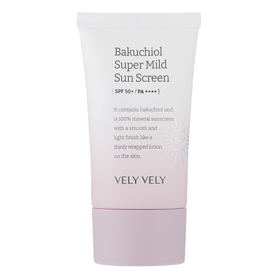 Vely Vely Bakuchiol Super Mild Sunscreen SPF50+ PA++++, 50 мл, 1 шт.