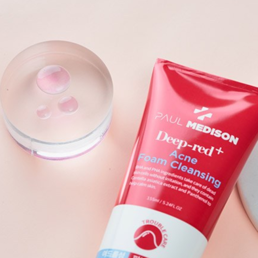 PAULMEDISON Deep Red Acne Foam Cleanser – очищающая пенка для проблемной кожи, 155 мл, 1 шт.