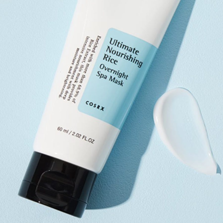 COSRX Ultimate Nourishing Rice Overnight Spa Mask – это питательная ночная маска для лица объемом 60 мл