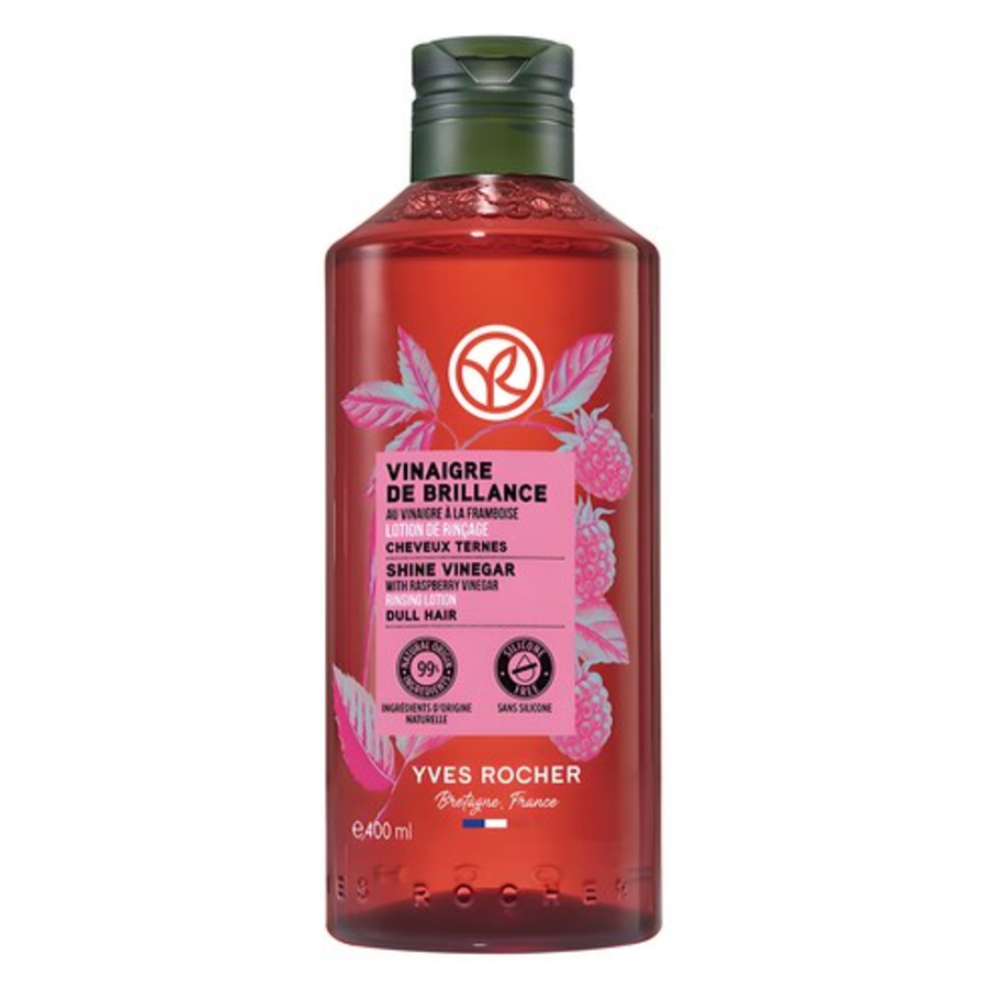 Yves Rocher Raspberry Hair Vinegar Scalp – уксус для волос и кожи головы с ароматом малины, 400 мл, 1 шт.