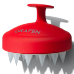 Grafen Edge Finger Scalp Massage Brush – щетка для массажа кожи головы, красная, 1 шт.