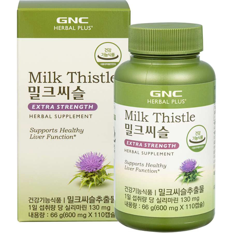 GNCHerbalPlus Milk Thistle – добавка для поддержки печени, 110 таблеток