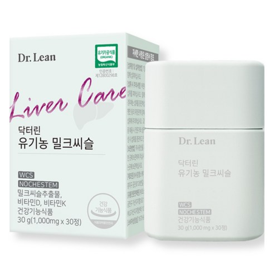 Dr. Lean Organic Milk Thistle – органическая добавка для здоровья печени, 30 г, 30 таблеток