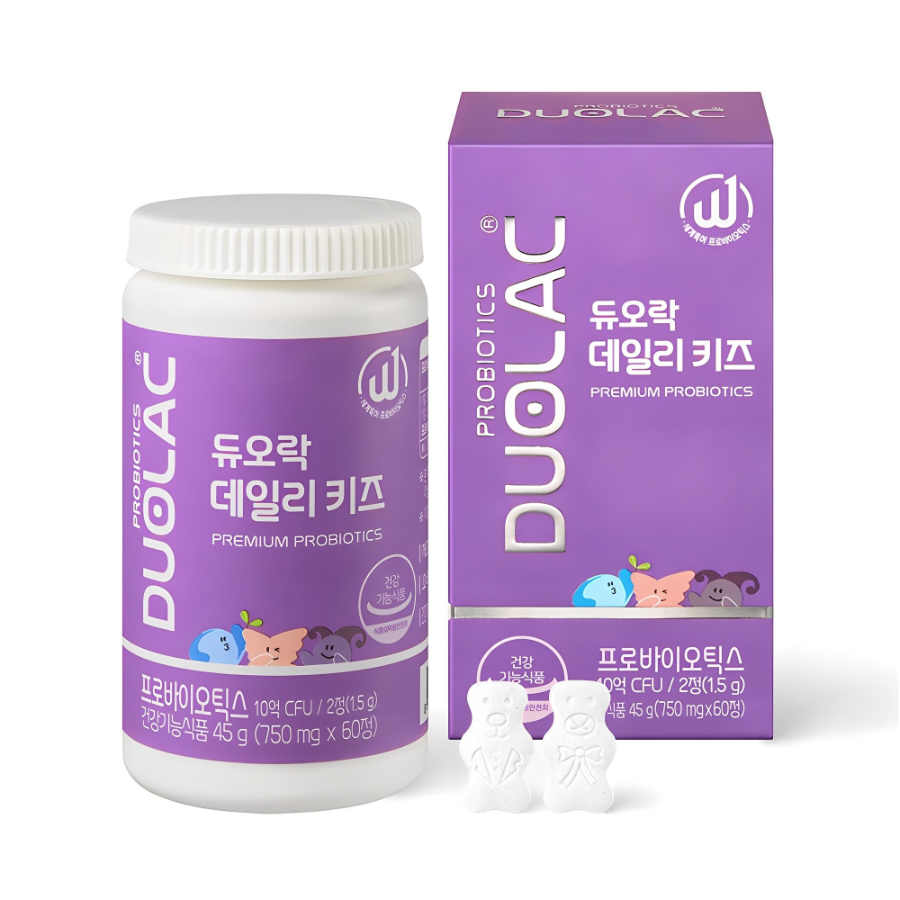 Duolac Daily Kids Chewable Probiotics – это жевательные пробиотики для детей, 60 таблеток