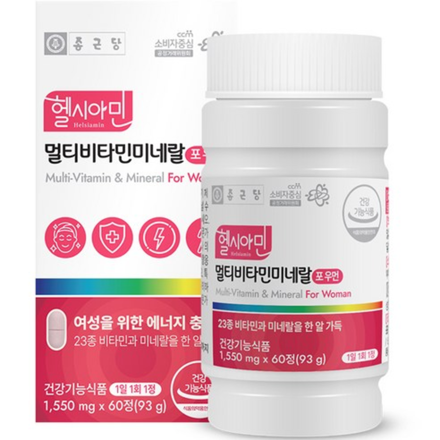Chong Kun Dang Helseamin Multivitamin Mineral for Women – мультивитамины и минералы для женщин, 93 г, 60 таблеток