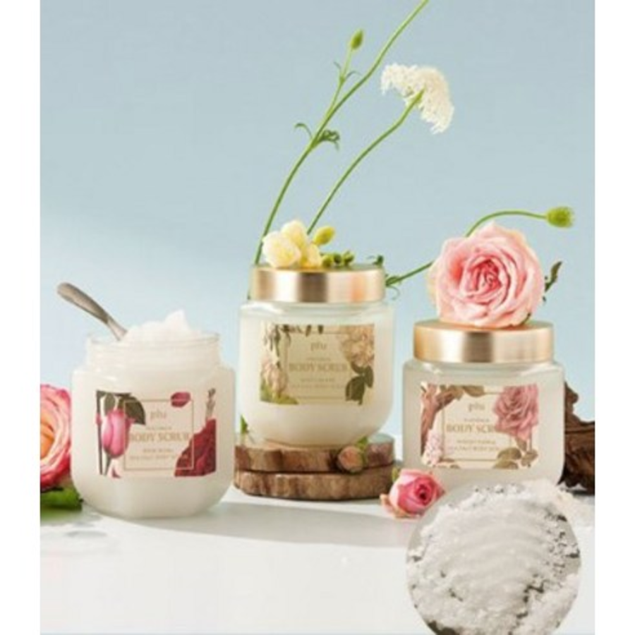 Plu Sea Salt Body Scrub Woody Floral – скраб для тела с морской солью и ароматом древесных цветов, 500 г