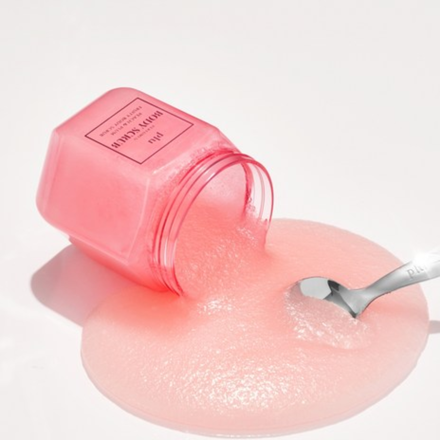 Plu Fruity Perfumed Sugar Body Scrub Peach & Plum – скраб для тела с ароматом персика и сливы, 500 г