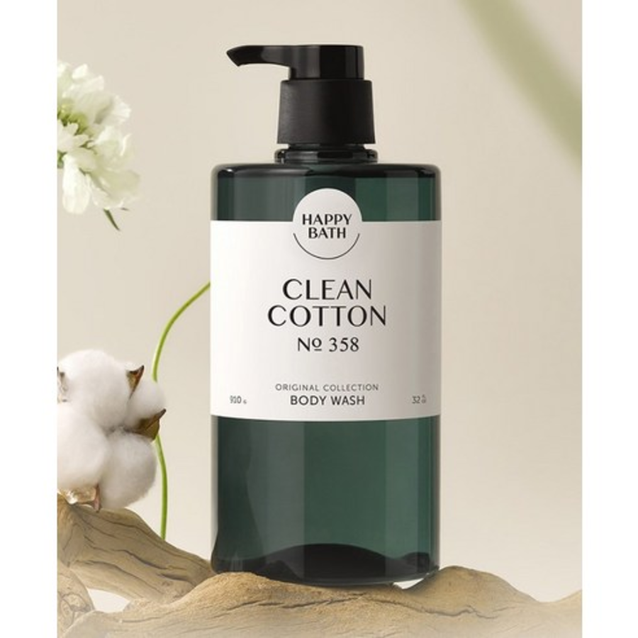 Happy Bath Original Collection Mild Acidic Body Wash Clean Cotton Scent – мягкое кислое средство для тела с ароматом чистого хлопка, 910 г