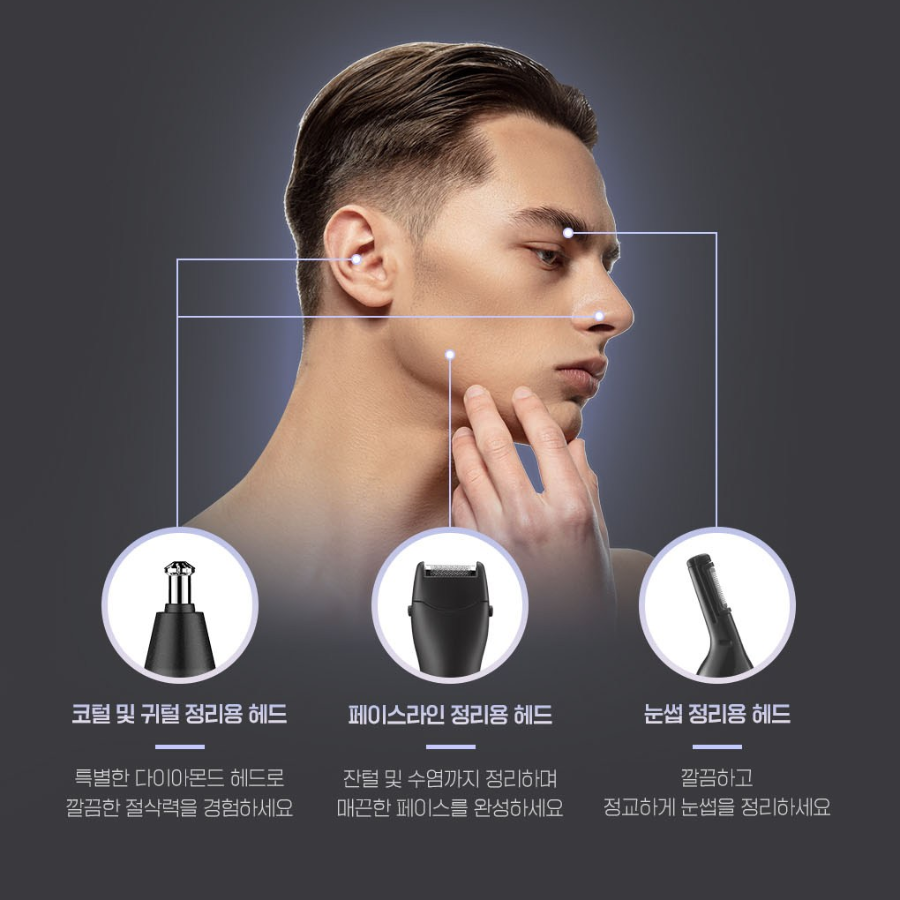 Babyliss For Men Premium 3in1 Multi Trimmer Nose Hair Clipper NE2000K – премиальный триммер 3-в-1 для носа, ушей и бровей