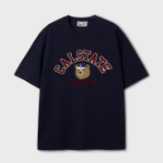 WHO.A.U – футболка Steve Campus Arch Letter T-shirt [B]