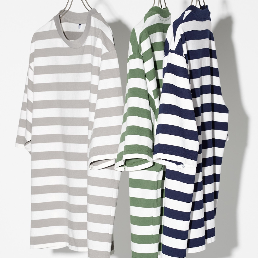 UNIQLO Oversized Stripe T-Shirt (Short Sleeve, Wide Fit)