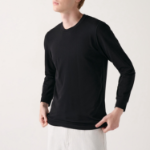 UNIQLO HEATTECH Cotton Crew Neck T-Shirt (Extra Warm, 3/4 Sleeve)