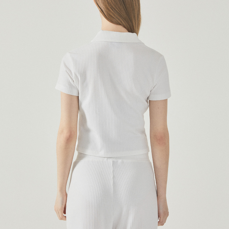 WHO.A.U – футболка Steve Ribbed Collar T-Shirt