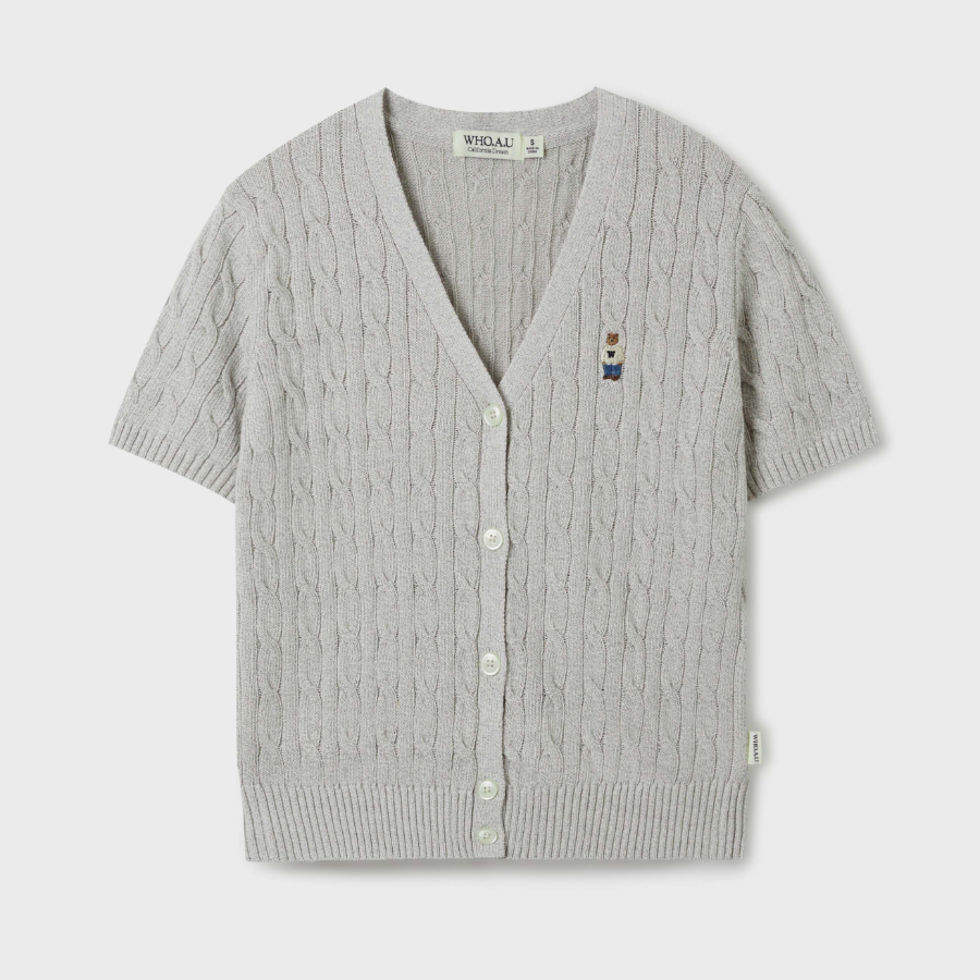 WHO.A.U — кардиган Steve V-Neck Melange Cardigan