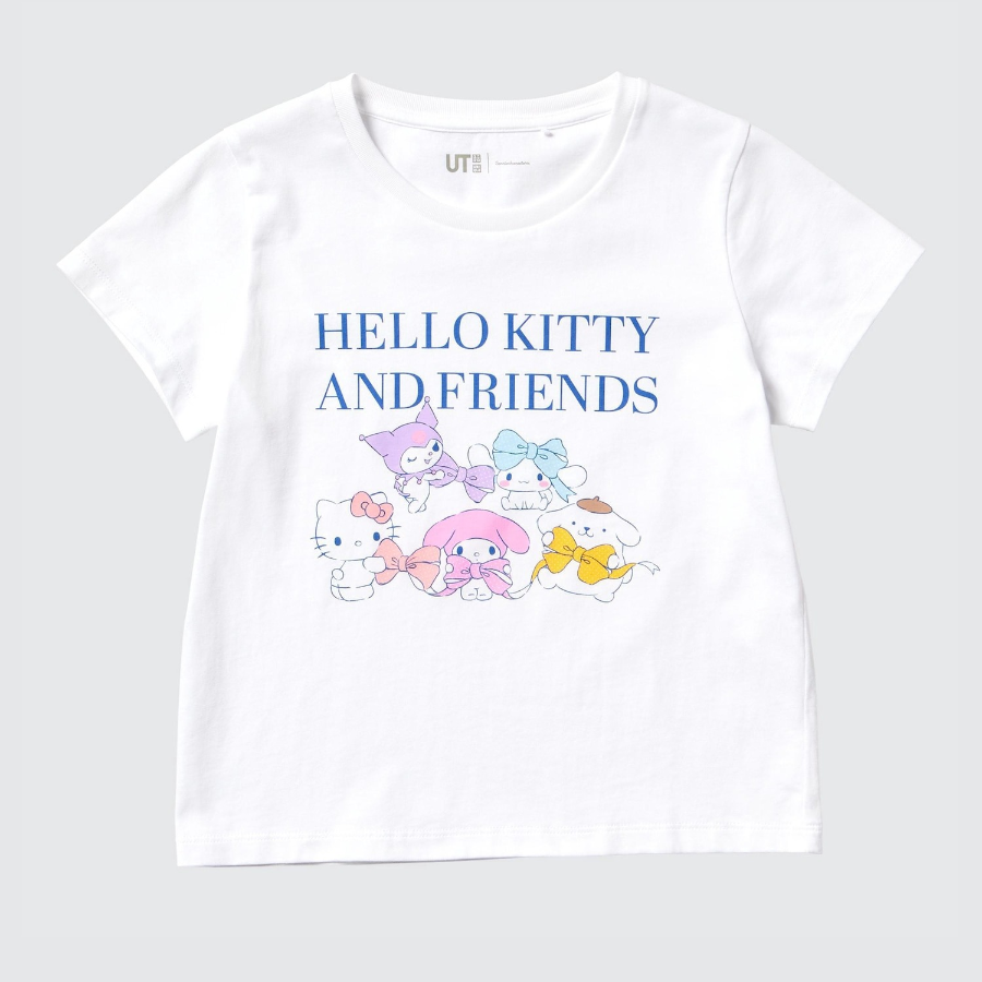 UNIQLO GIRLS Sanrio Characters Crop UT (Graphic T, Short Sleeve) A