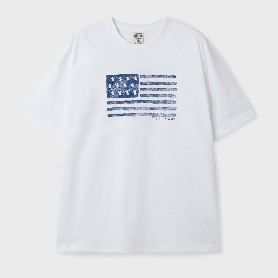 WHO.A.U — футболка American Flag Printing T-shirt