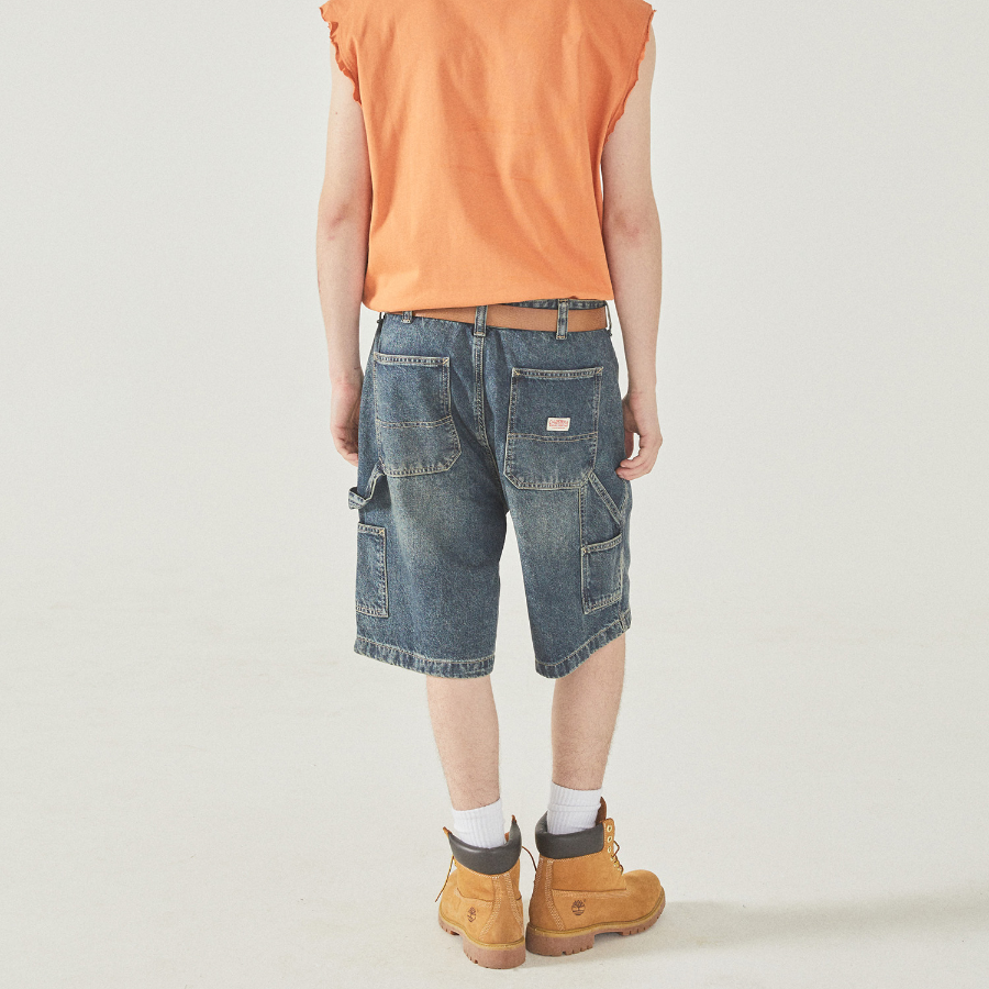 WHO.A.U Carpenter Denim Shorts (M)