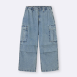 UNIQLO GU Denim Super Wide Cargo Pants