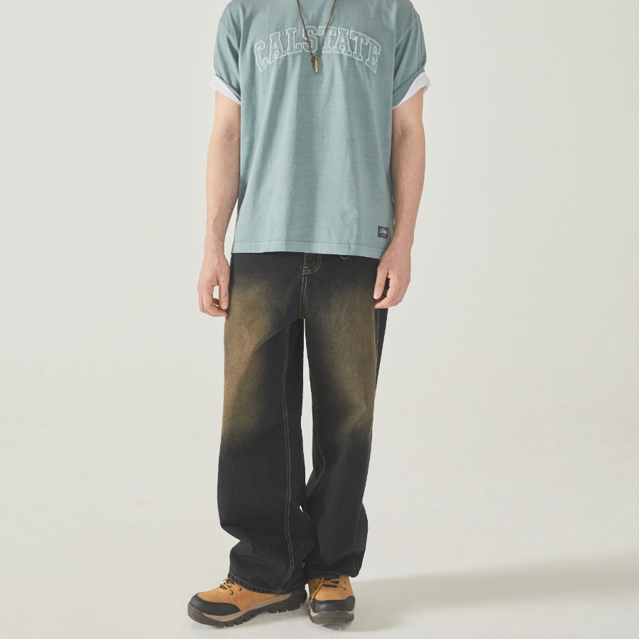 Vintage Washing Wide Denim (U)
