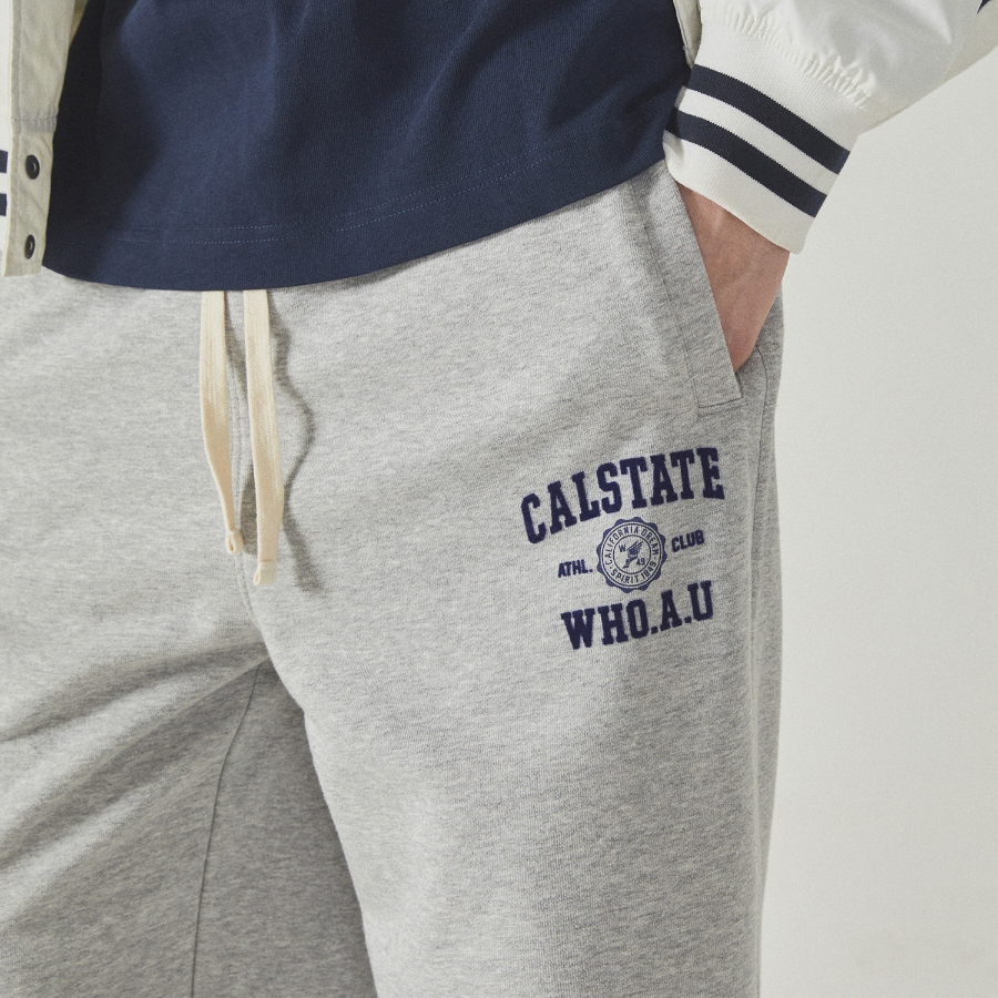 WHO.A.U Campus Emblem Wide Pants