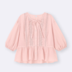 Uniqlo – блузка GU LACE PEPLUM BLOUSE (SHORT SLEEVE)