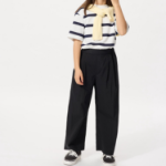 UNIQLO GIRLS Tuck Wide Pants