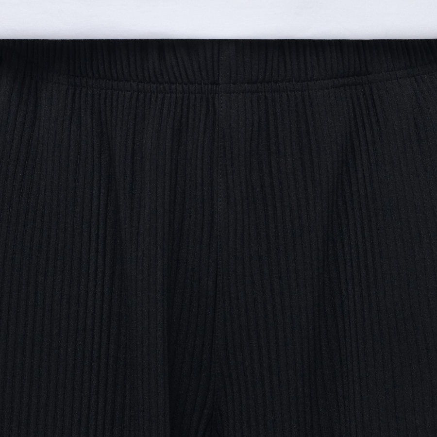 Pleated Wide Banding Pants [Black]