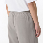 Crape One-Tuck Wide Banding Pants [Light Warm Grey]